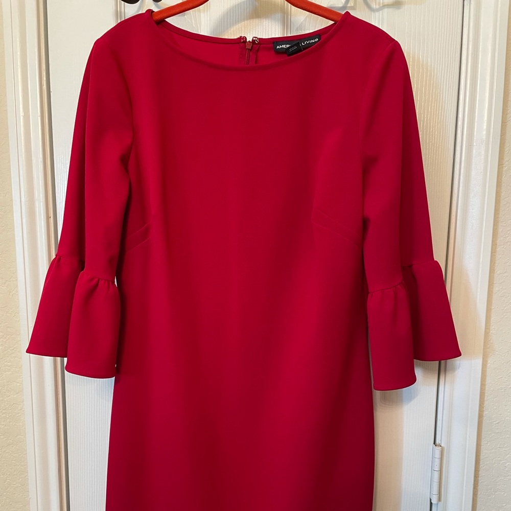 Deep red American living dress size 10.